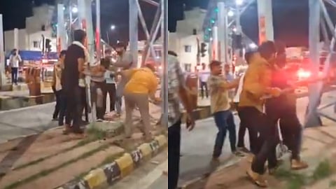 ராணுவ வீரர் தாக்கப்படும் காணொளி