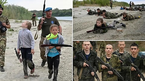 ரஷ்ய ராணுவத்தில் சிறுவர்கள்