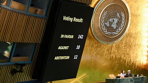 India votes in favour of New York Declaration at UN resolution backing palestine statehood
