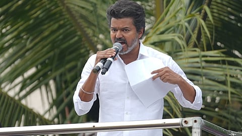 tvk chief vijay attack on opposition parties