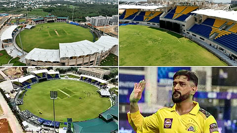 மதுரை கிரிக்கெட் ஸ்டேடியத்தை திறந்துவைக்கும் தோனி