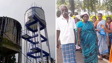 மதுரை குடிநீர் தொட்டியில் மலம்