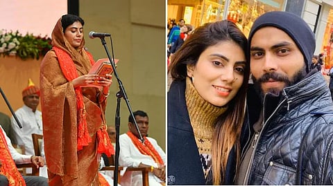 husband ravindra jadeja congrats of wife rivaba gujarat cabinet minister