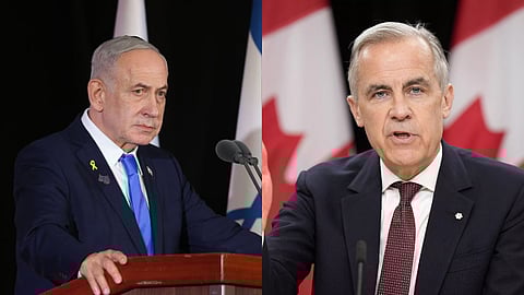 இஸ்ரேல் பிரதமர் நெதன்யாகு, கனடா பிரதமர் மார்க் கார்னி