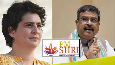 minister dharmendra pradhan slams priyanka gandhi over pm shri schem remarks