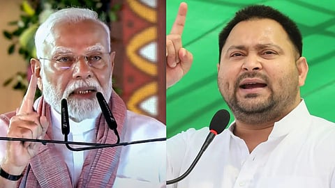 மோடி, தேஜஸ்வி யாதவ்