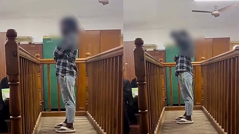 நீதிமன்றத்தில் இன்ஸ்டா ரீல் செய்த இளைஞர்