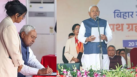 Nitish Kumar takes oath as Bihar Chief Minister for a record 10th time