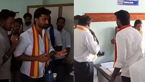 வாக்குவாதத்தில் ஈடுபட்ட தவெகவினர்