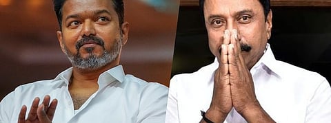 தவெக தலைவர் விஜய், செங்கோட்டையன்