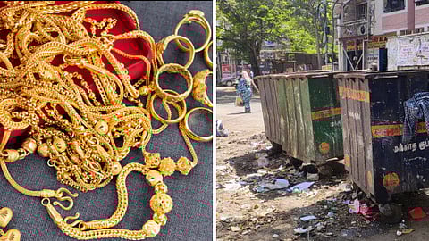 மதுரையில் 25 சவரன் நகையை குப்பையில் வீசிய நபர்