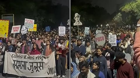 ஜேஎன்யு துணைவேந்தர் சர்ச்சை கருத்திற்கு எதிராக மாணவர்கள் போராட்டம் தீவிரம்