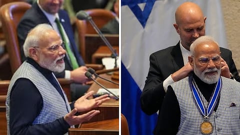 இஸ்ரேல் நாடாளுமன்றத்தில் உறையாற்றிய மோடி