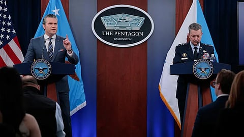 US Defense Secretary warning Iran will face the largest strike again