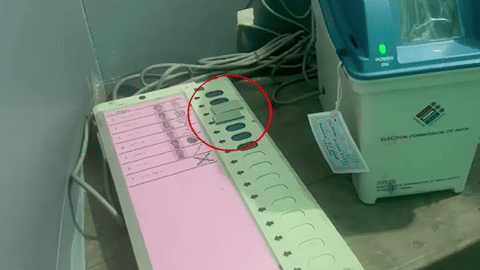 BJP button on EVM taped in West Bengal Trinamool candidates stronghold