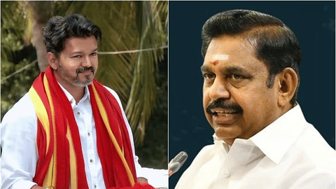 aiadmk explores talks with vijay tvk after TN elections exit poll