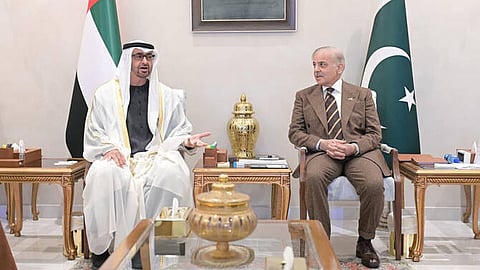 UAE President meets pak PM Shehbaz Sharif