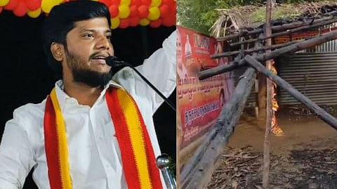 TVK Office Set on Fire in Trichy’s Srirangam CCTV Video Surfaces