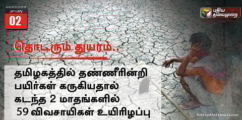தொடரும் துயரம்...2 மாதங்களில் 59 விவசாயிகள் உயிரிழப்பு