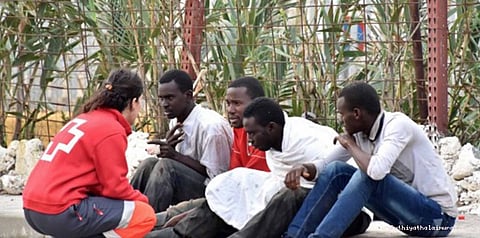 ஸ்பெயினுக்குள் நுழைய முயன்ற ஆப்பிரிக்க அகதிகள்