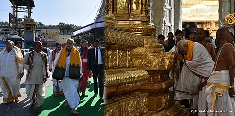 திருப்பதியில் வேஷ்டியுடன் பிரதமர் மோடி