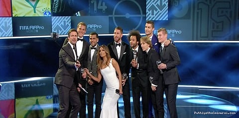 சர்வதேச கால்பந்தாட்ட விருது அறிவிப்பு.... சிறந்த வீரராக ரொனல்டோ தேர்வு