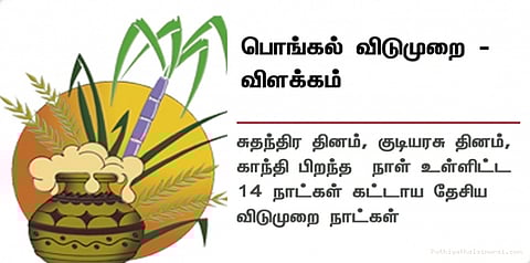 பொங்கல் கட்டாய விடுமுறை பட்டியலில் இல்லை: மத்திய அரசு விளக்கம்