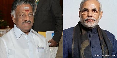 முதலமைச்சர் பன்னீர்செல்வத்திற்கு பிரதமர் வாழ்த்து