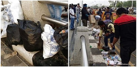 குப்பைகளை அகற்றிய ஜல்லிக்கட்டு போராட்ட இளைஞர்கள்