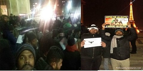 ஜல்லிக்கட்டுக்கு ஆதரவாக பாரிஸில் போராட்டம்