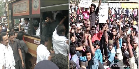 ஸ்டாலின் தலைமையில் திமுகவினர் ரயில் மறியல்