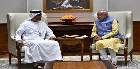 இந்துக் கோவிலுக்கு நிலம்: அபுதாபி இளவரசருக்கு மோடி நன்றி