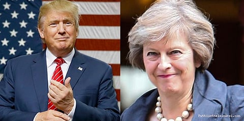 அமெரிக்காவில் பிரிட்டன் பிரதமர் தெரசா மே