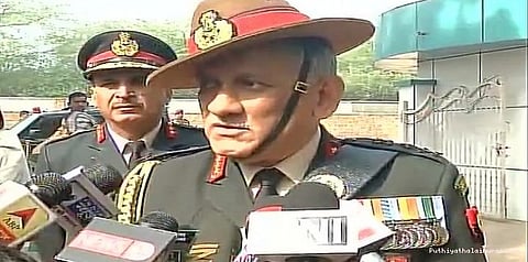 காஷ்மீர் பனிச்சரிவுக்கு பாக். படைகள் தாக்குதலும் ஒரு காரணம்: இந்திய தளபதி பிபின் ராவத்