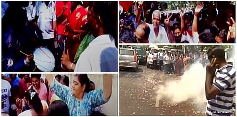 குன்ஹாவின் தீர்ப்பை பட்டாசு வெடித்து கொண்டாடிய அதிமுகவினர்