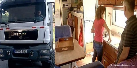 வேனை வீடாக மாற்றி உலகம் சுற்றும் தம்பதி....