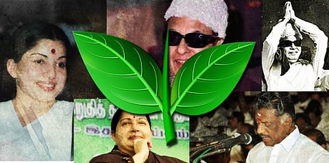 7 முறை ஆட்சியைப் பிடித்த இரட்டை இலை இரண்டாக உடைந்தது