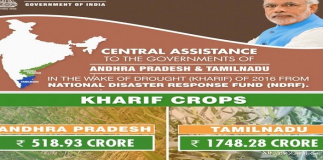 தமிழகத்திற்கு ரூ.1,748 கோடி வறட்சி நிவாரணம்
