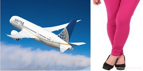 லெக்கின்ஸ் அணிந்து வந்ததால் விமானத்தில் செல்ல தடை