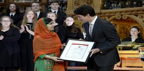 மலாலா யூசுப்சாய்க்கு கனடா அளித்த கௌரவ குடியுரிமை