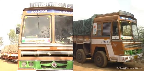 டாஸ்மாக் லாரியில் வெடிப்பொருட்கள், ஆயுதங்கள் பறிமுதல்