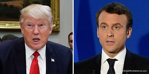 மேக்ரனை சந்திக்கிறார் டிரம்ப்