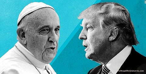 ட்ரம்ப் கிறிஸ்தவரே அல்ல: போப்