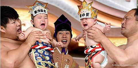 'அழும் குழந்தைக்கே ஆராக்கியம் அதிகரிக்கும்': வித்தியாசமான போட்டி