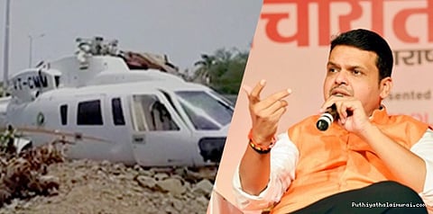 ஹெலிகாப்டர் விபத்து: உயிர் தப்பினார் முதல்வர்