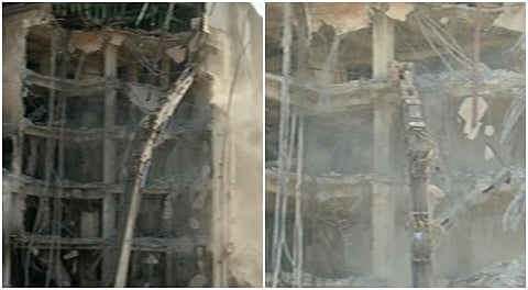 வெளிச்சம் குறைவு...சென்னை சில்க்ஸ் கட்டடம் இடிக்கும் பணி நிறுத்தம்