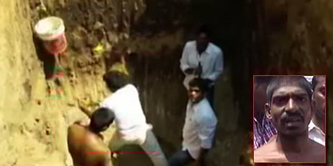 கனவில் வந்த சிவன்: லிங்கம் எடுக்க நெடுஞ்சாலையில் பெரிய பள்ளம் தோண்டிய பக்தர்