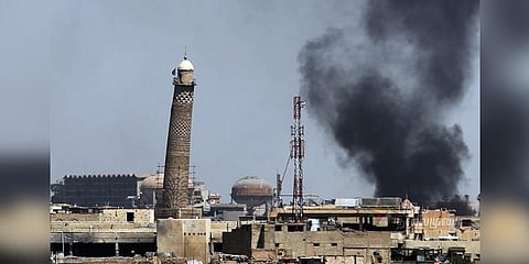 மொசூல் பெரிய மசூதியைத் தகர்த்தது யார்?