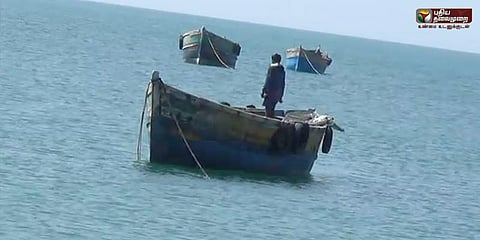 கச்சத்தீவில் இலங்கை ரோந்து கப்பல்: மீனவர்கள் வேதனை!