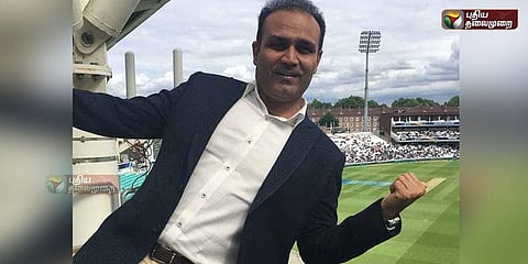 பிறந்த நாள் வாழ்த்து... ரசிகரை குளிர்வித்த வீரேந்திர ஷேவாக்